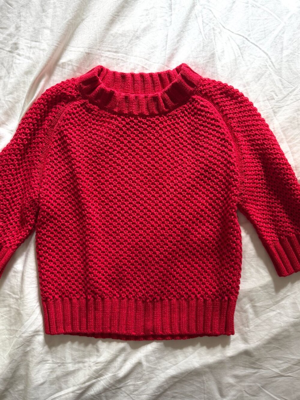 Goop G Label | Crew Neck Knit Sweater | Red | Large